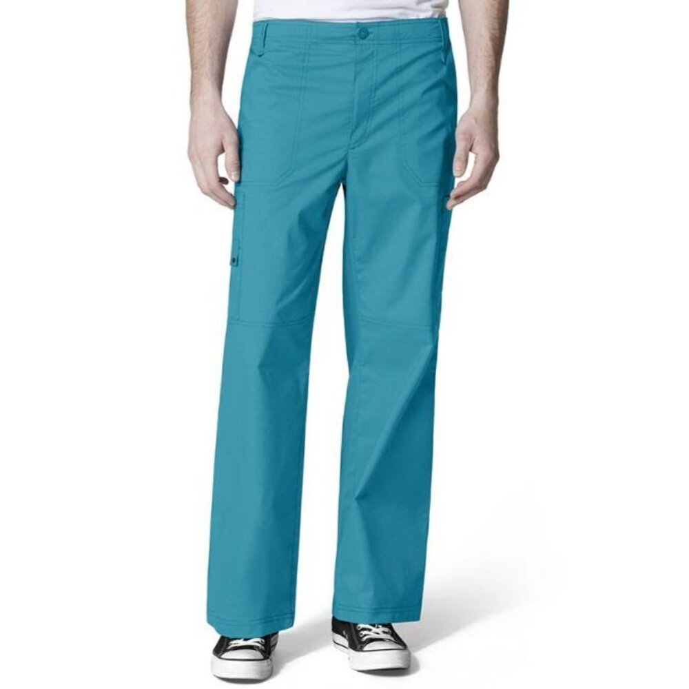 WonderWink 5618 Men's WonderFLEX Loyal Utility Scrub Pant Real Teal